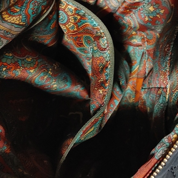 Talbots Black Quilted Shoulder Bag with Faux Leather Straps - Picture 9 of 14